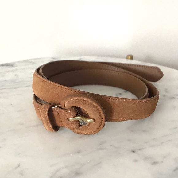 Madewell Suede Leather Belt In Timber Beam Size Large New With Tag - Picture 2 of 10